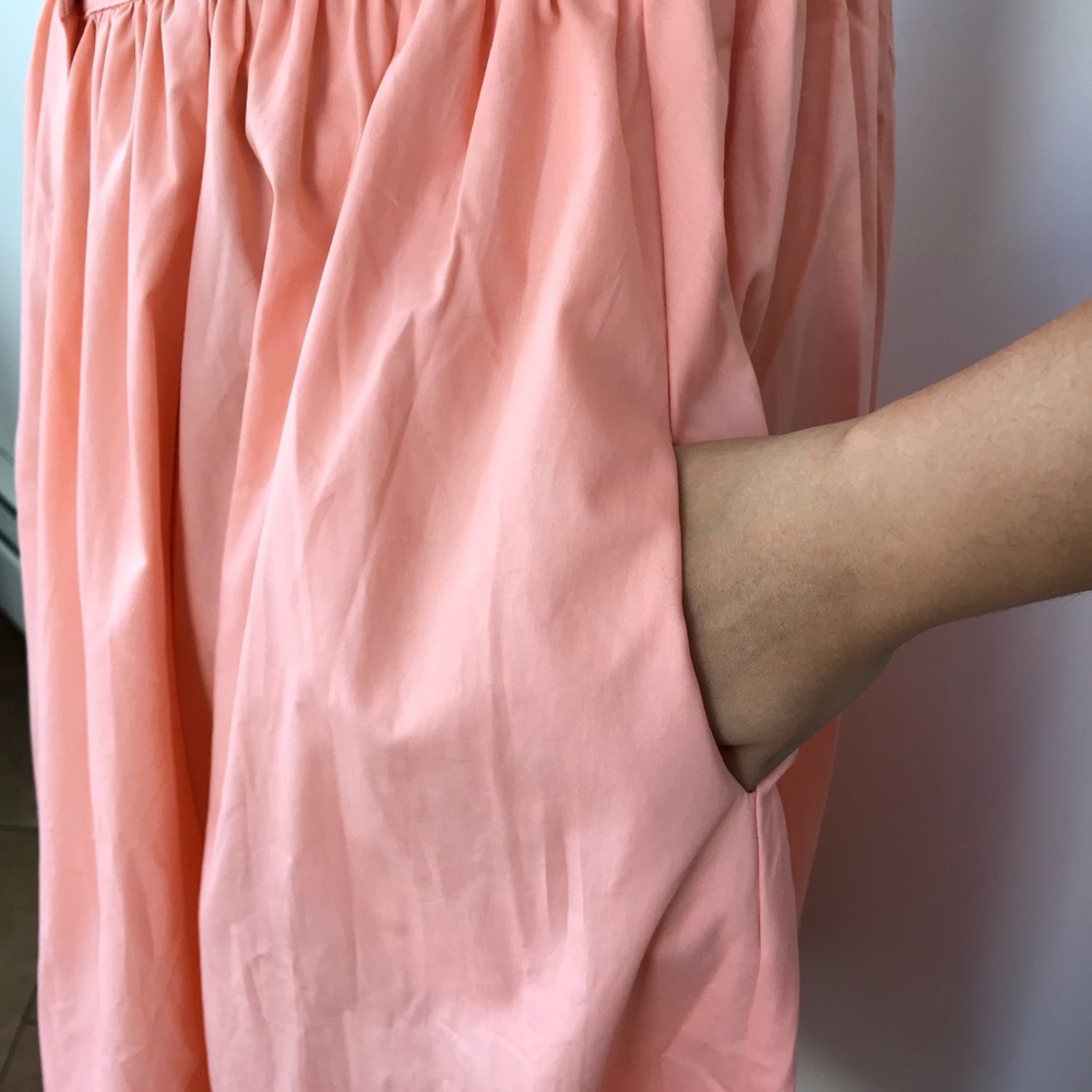  FREE PEOPLE Perfect Peach Poplin Midi Dress D1 - Picture 5 of 8